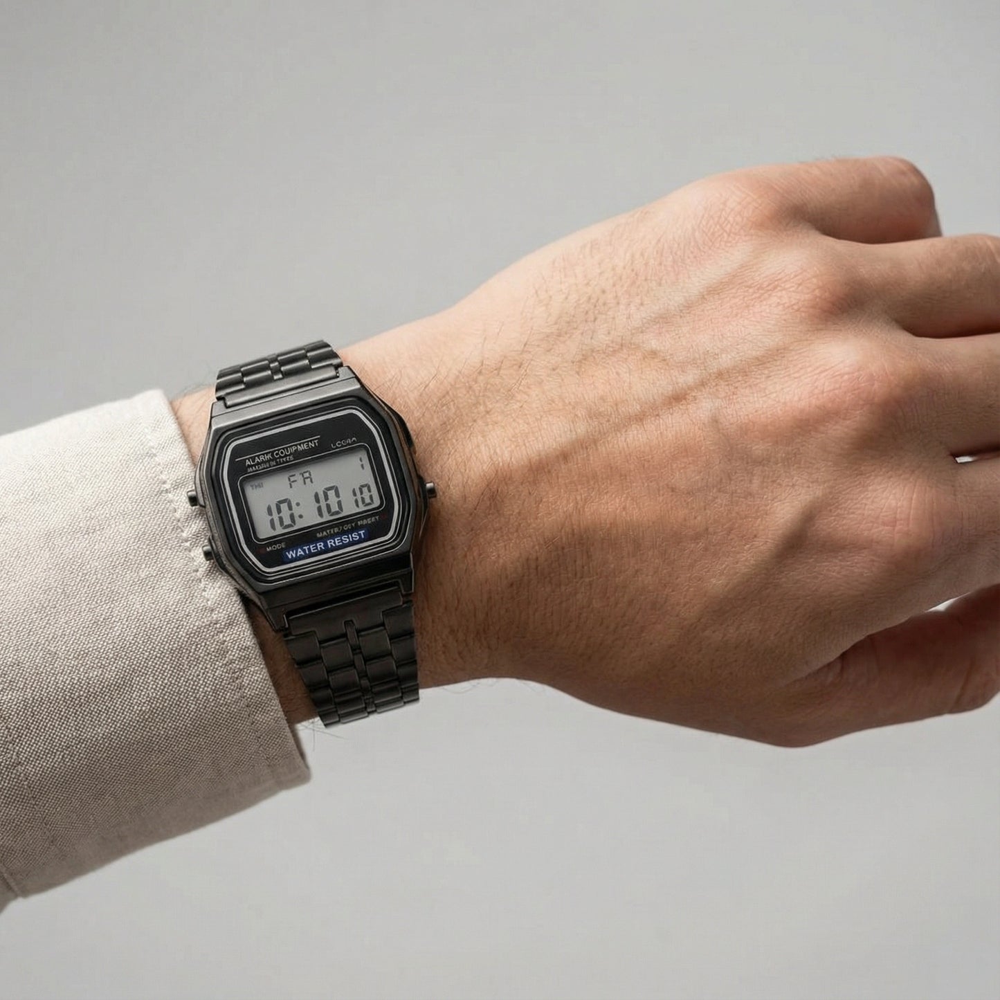 CE&ROHS Retro Digital Steel Watch