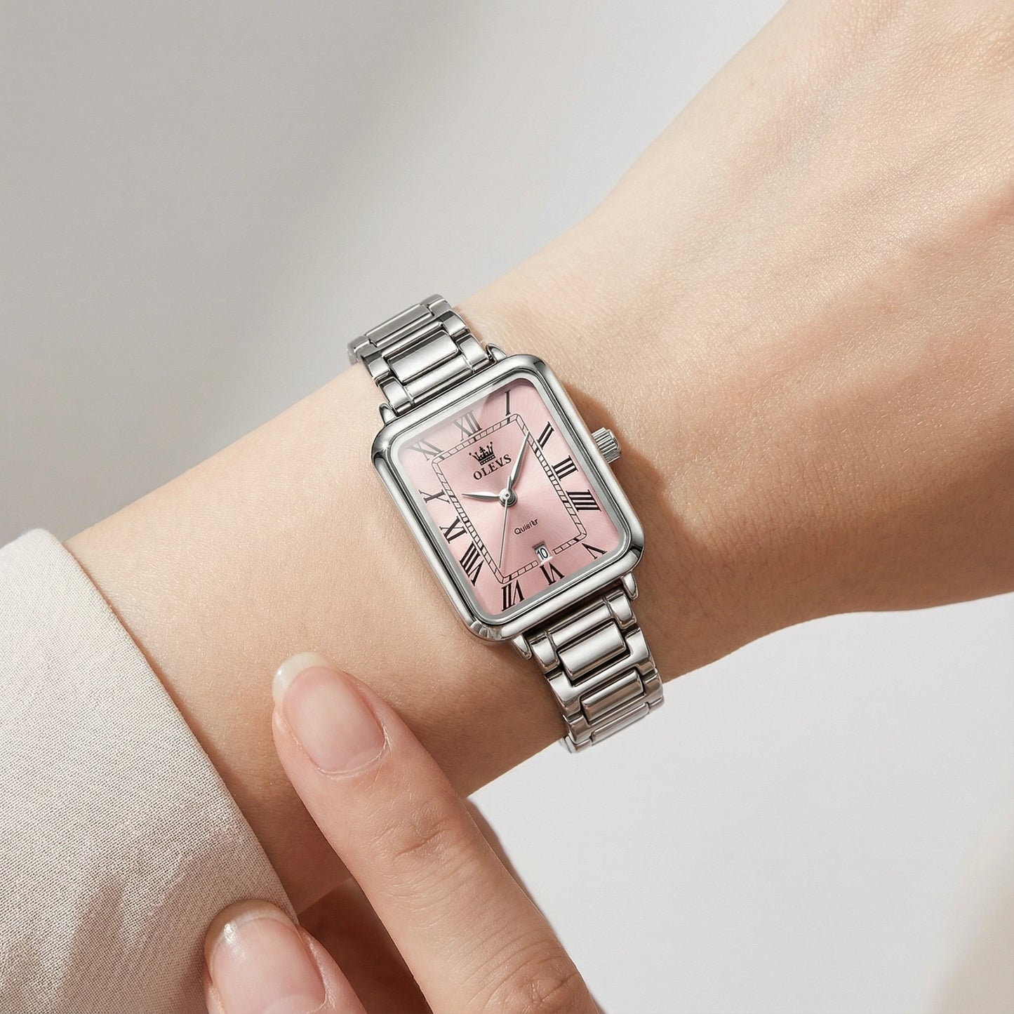 Olevs Elegant Square Dress Watch
