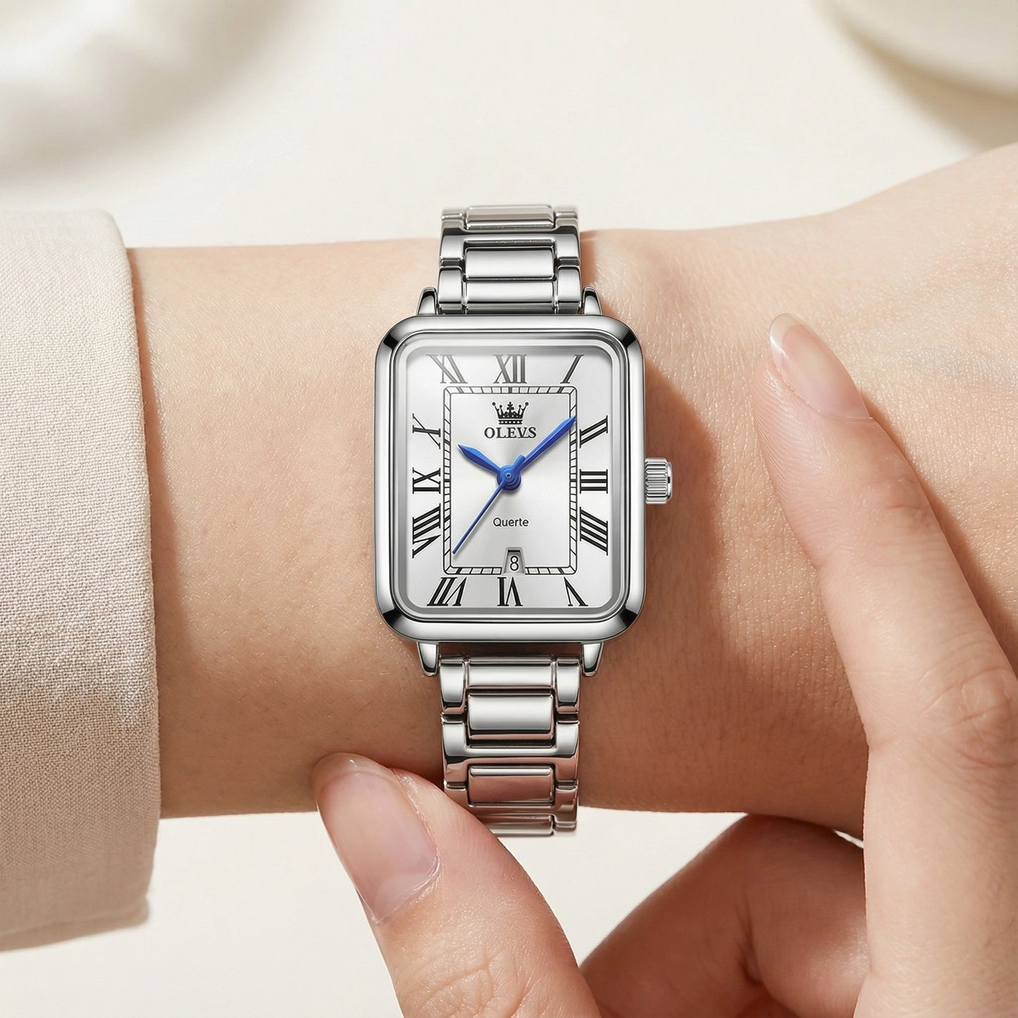 Olevs Elegant Square Dress Watch
