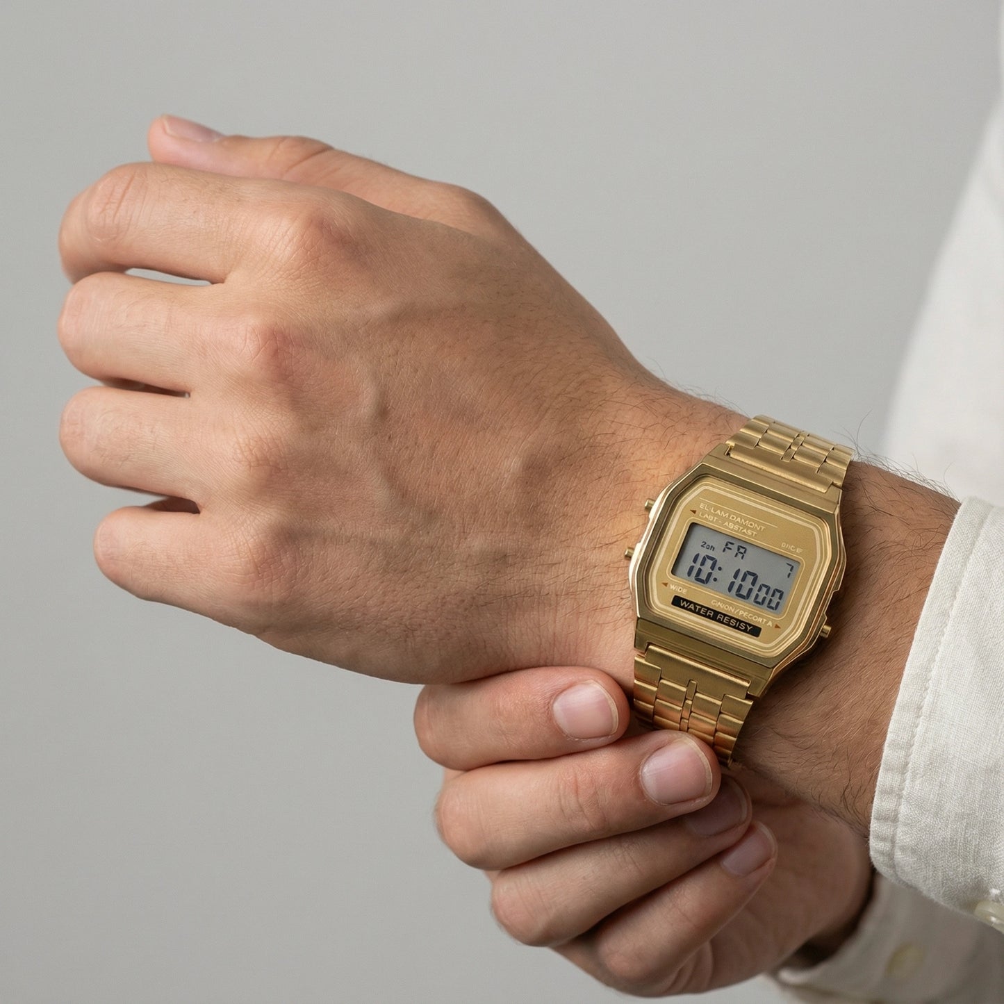 CE&ROHS Retro Digital Steel Watch