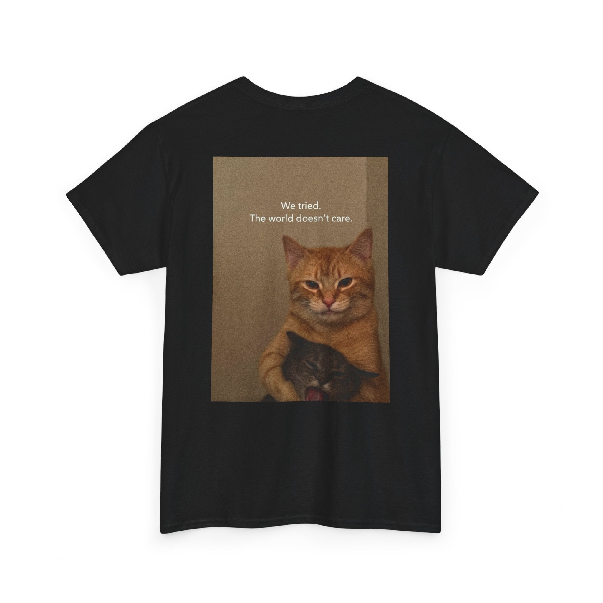 "We Tried" Funny Relatable Cat Graphic Tee