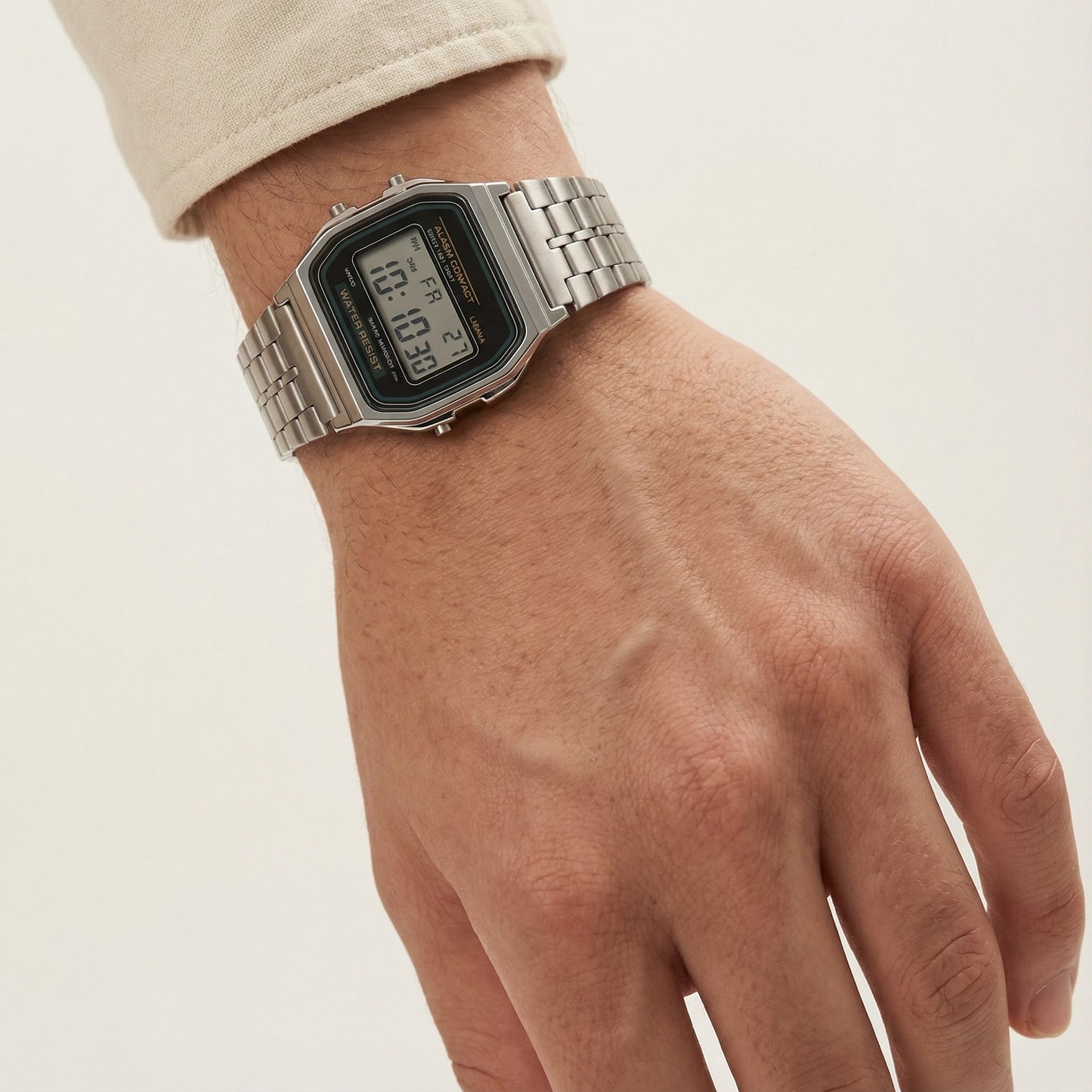 CE&ROHS Retro Digital Steel Watch