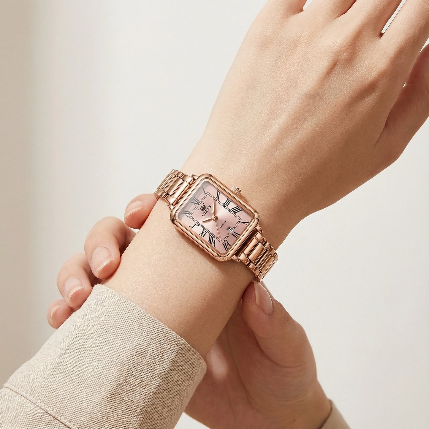 Olevs Elegant Square Dress Watch