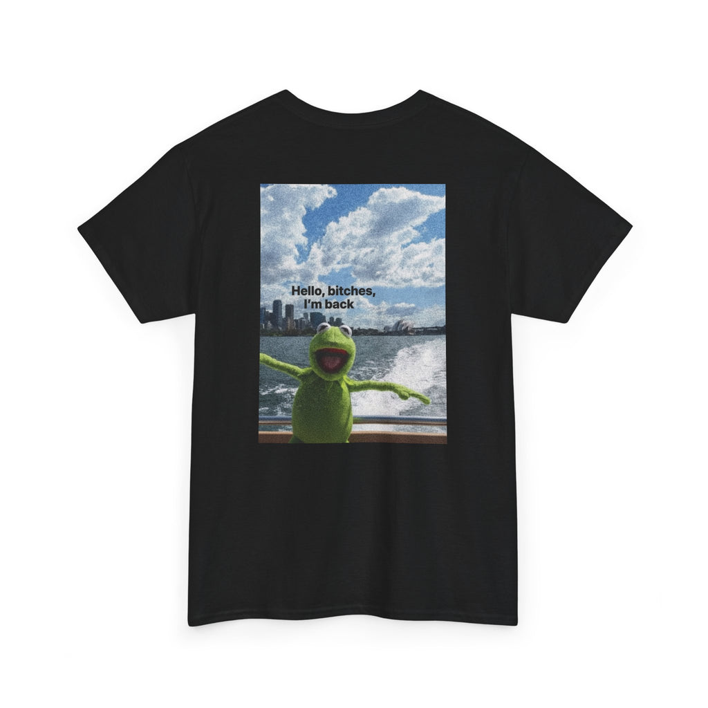 "Hello I'm Back" Funny Comeback Frog Graphic Tee