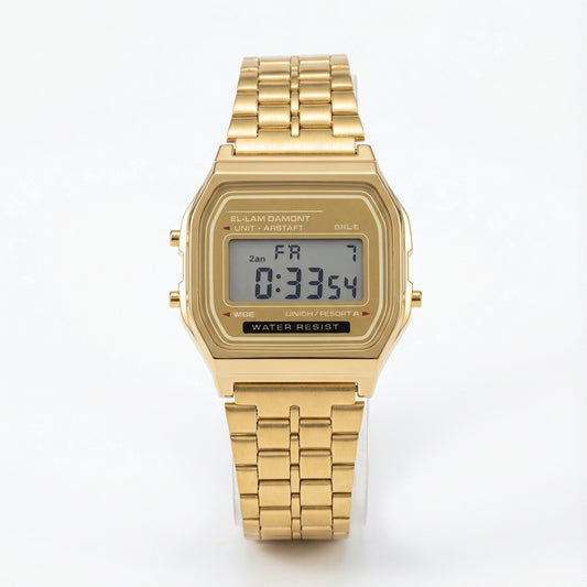 CE&ROHS Retro Digital Steel Watch