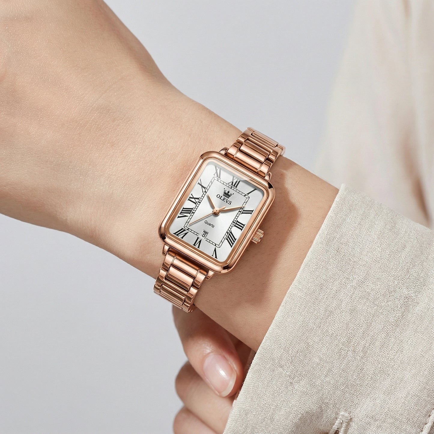 Olevs Elegant Square Dress Watch