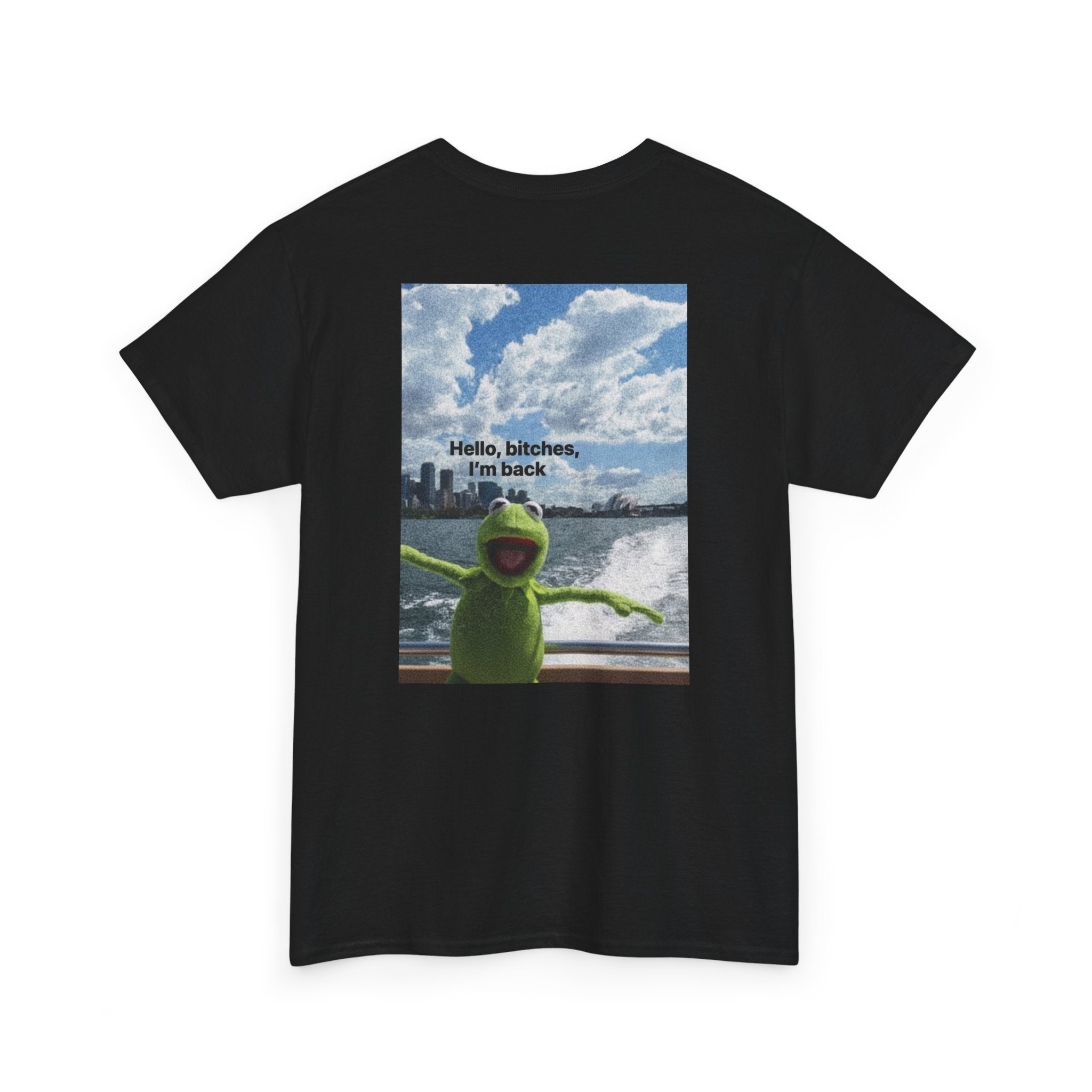 "Hello I'm Back" Funny Comeback Frog Graphic Tee