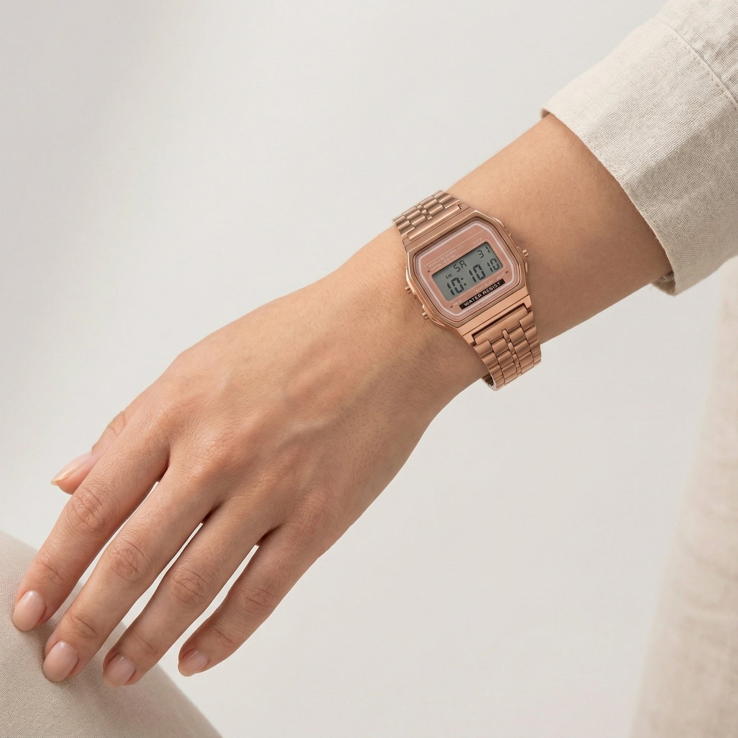 CE&ROHS Retro Digital Steel Watch