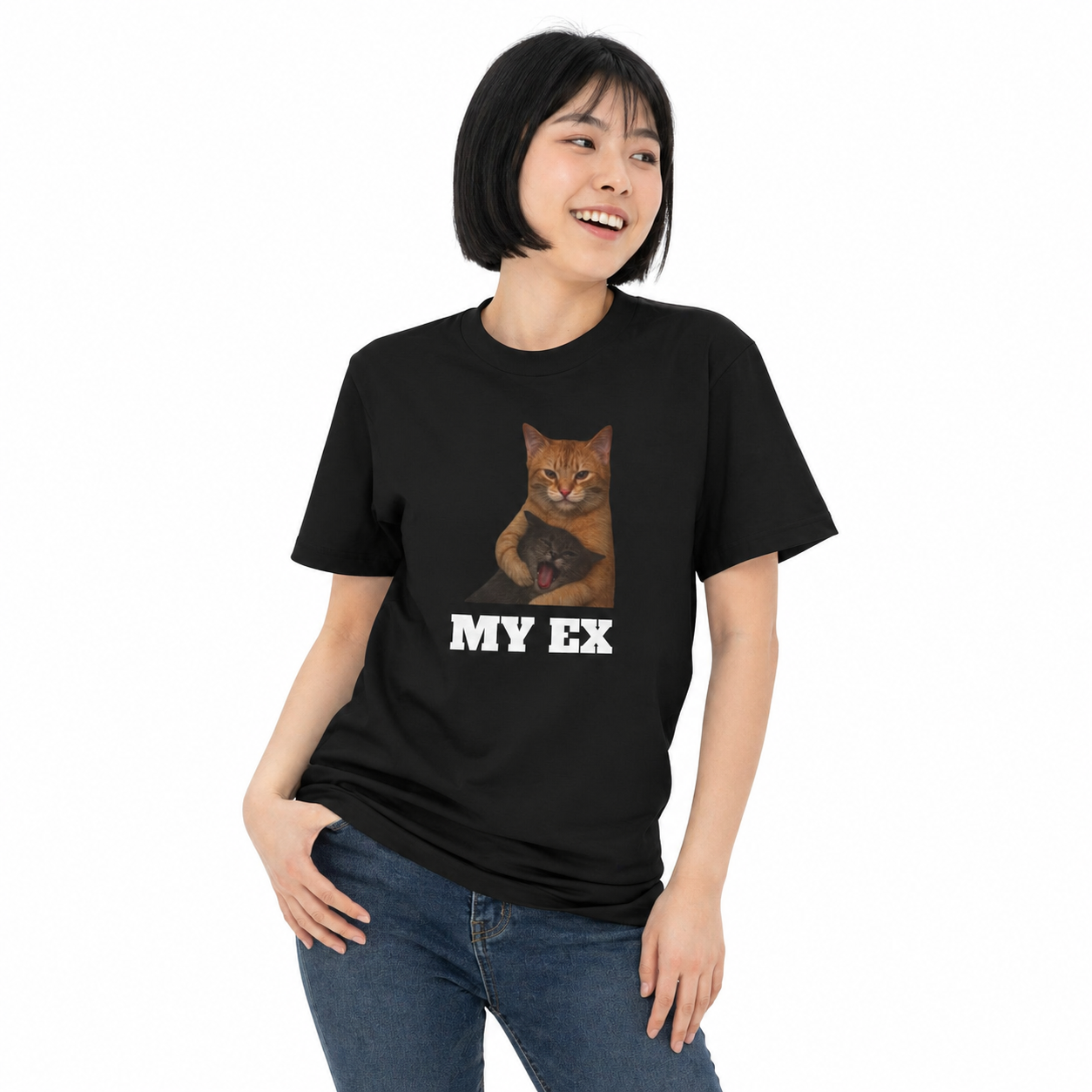 "Cat My Ex" Funny Cat Lover Graphic Tee