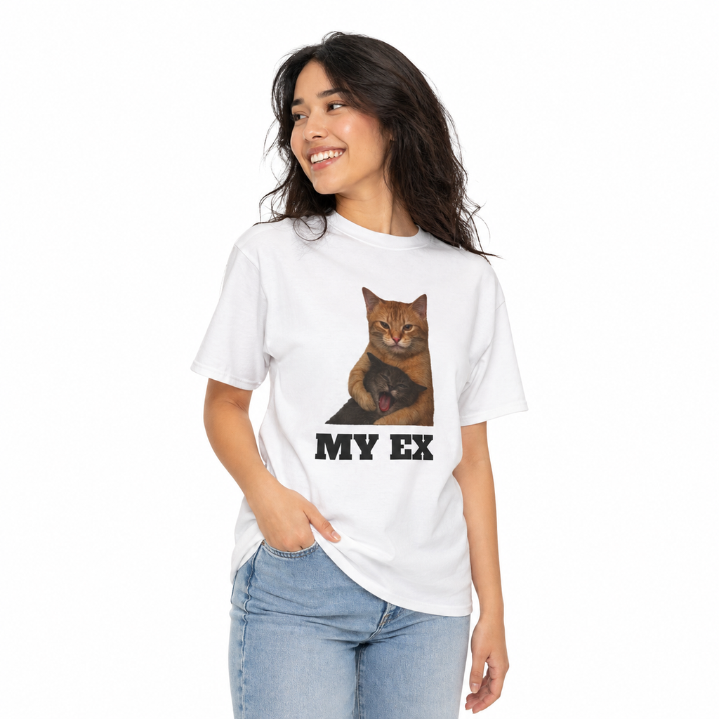 "Cat My Ex" Funny Cat Lover Graphic Tee