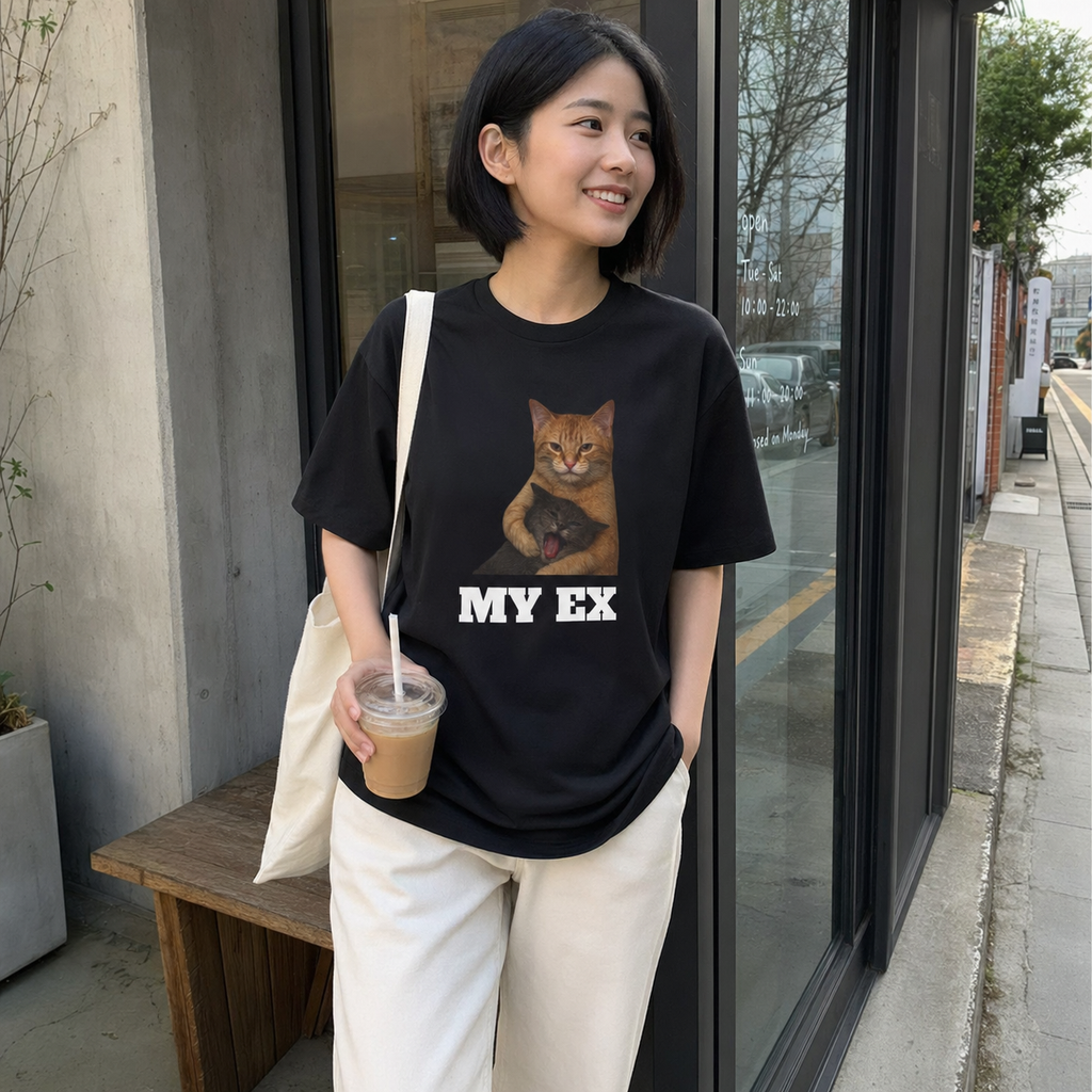 "Cat My Ex" Funny Cat Lover Graphic Tee