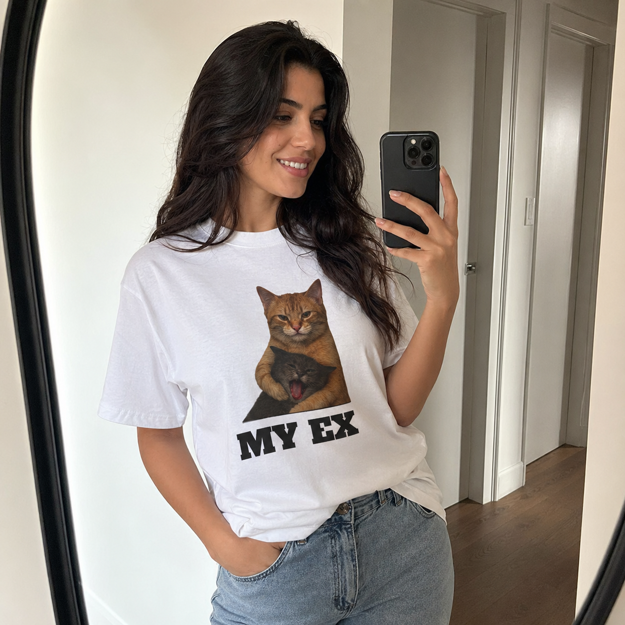 "Cat My Ex" Funny Cat Lover Graphic Tee